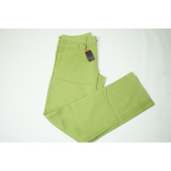 Isaia Napoli Bright Green Cashmere Blend Pocket Zip Fly Pants Sz 48 Brand New